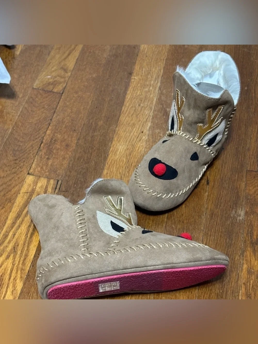 Build A Bear Workshop Teddy Bear Character Girls Kids House Slippers Shoes L 4 5